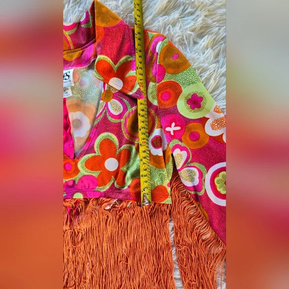 🌸 Boho Chic Floral & Fringe Crop Top - M 🌸 - Picture 16 of 16